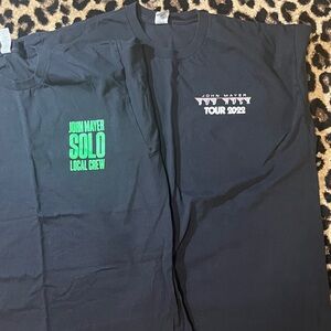 John Mayer backstage crew shirts rare